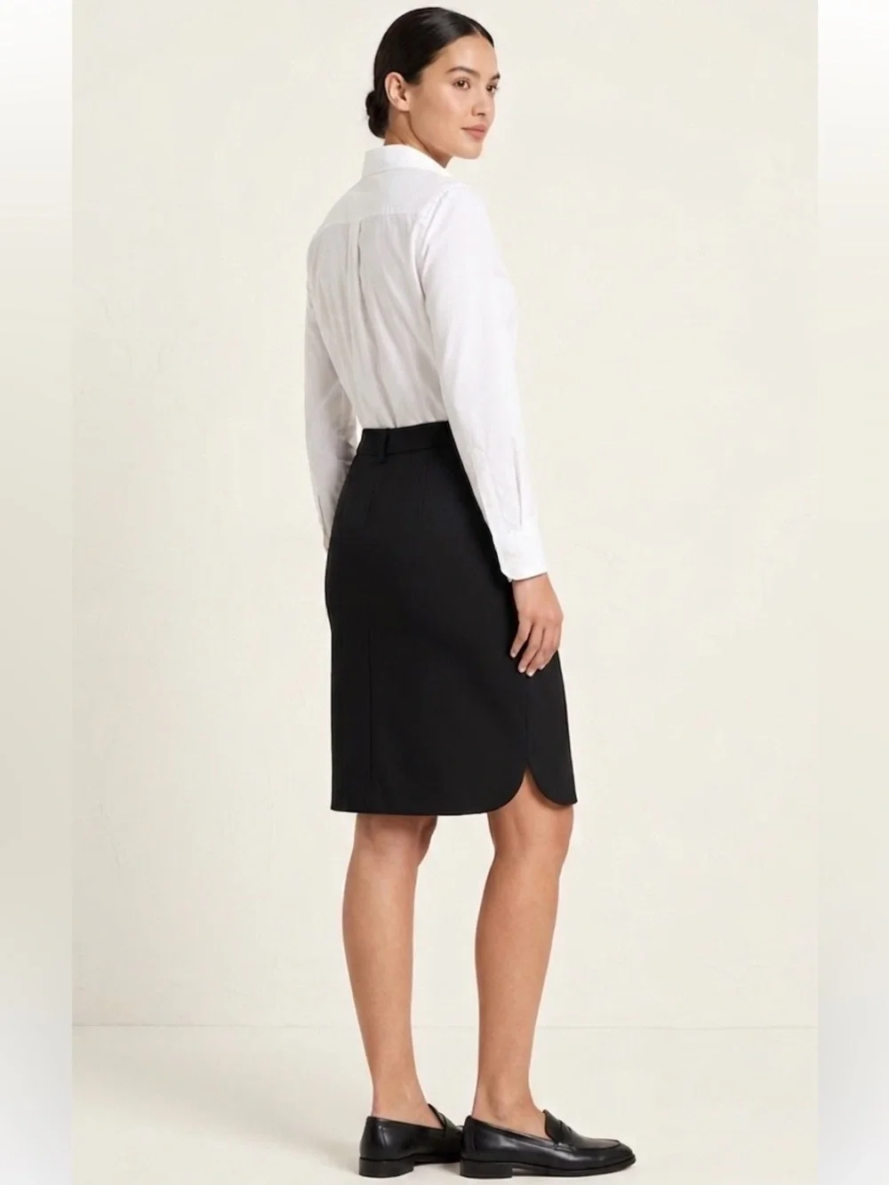 Kate Spade Tailored Black Sophisticated Business Structured Work Pencil Skirt